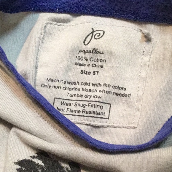 Boys size 5 Papallou long-sleeve 2-piece pajama - Picture 2 of 6